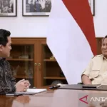 Temui Presiden Prabowo; Erick…