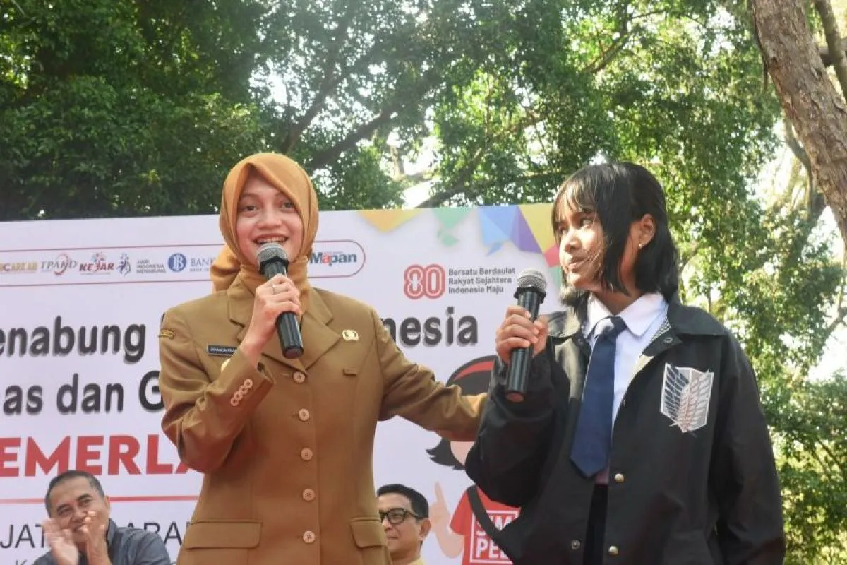 Wali Kota Kediri Vinanda Prameswati dalam kegiatan literasi